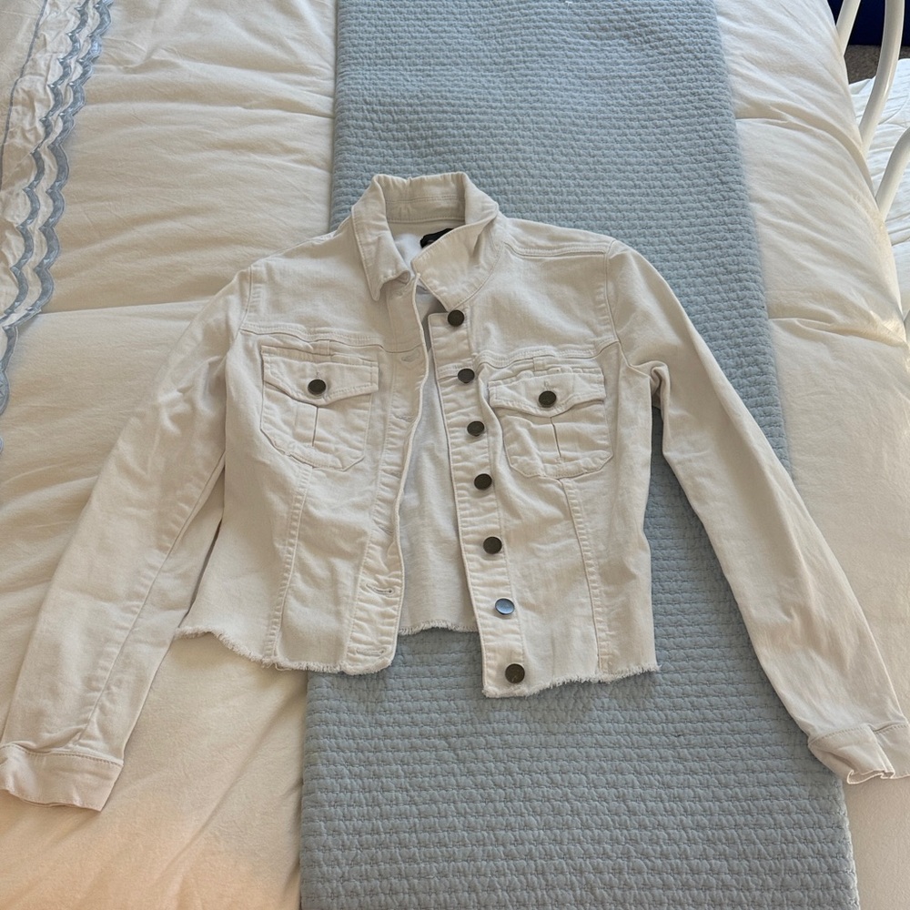 Kut from the Kloth Cream Denim Jacket